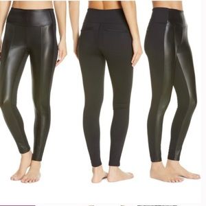 NWOT Zella High Waist Hybrid Faux Leather Leggings